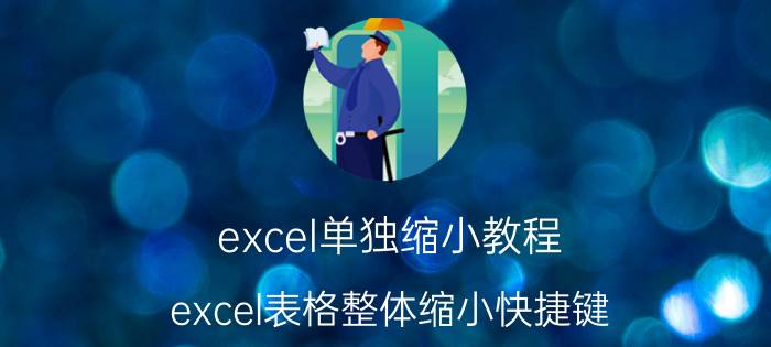 excel单独缩小教程 excel表格整体缩小快捷键？